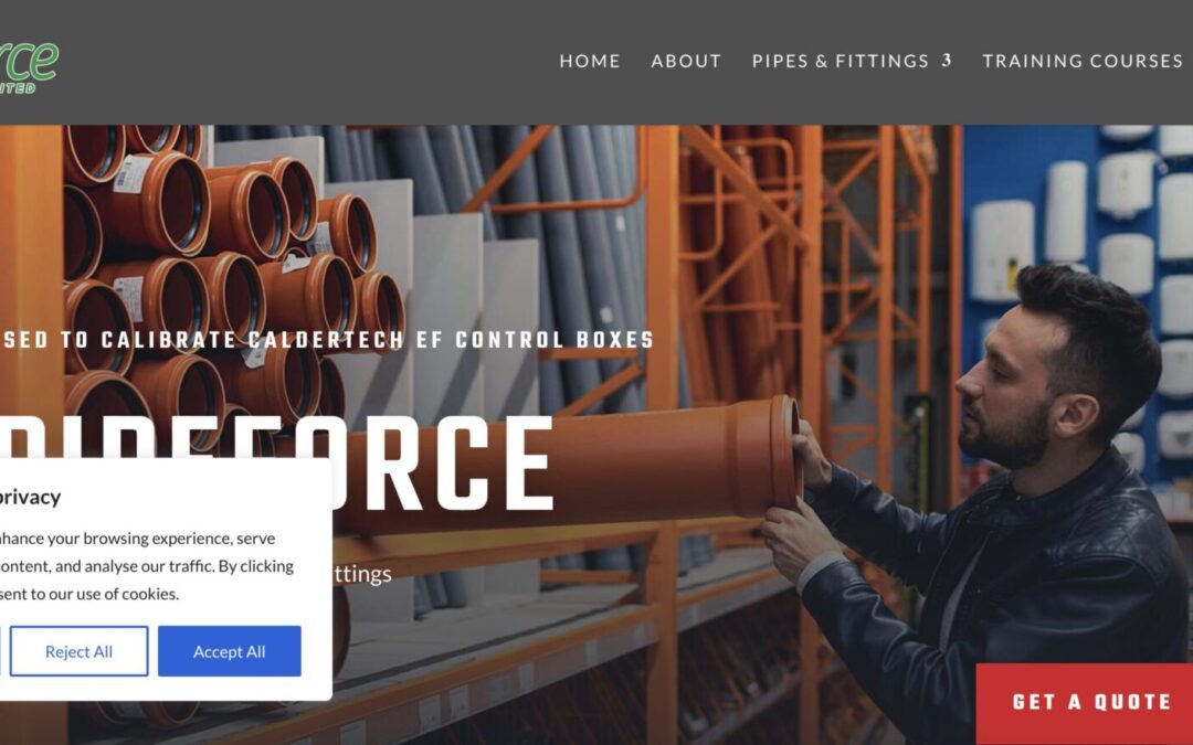 Pipeforce E-Commerce Website Design by Nua Web Design
